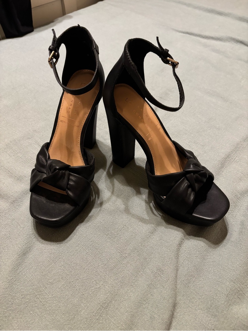 LC Lauren Conrad Soft Knot Platform Heel Sandals